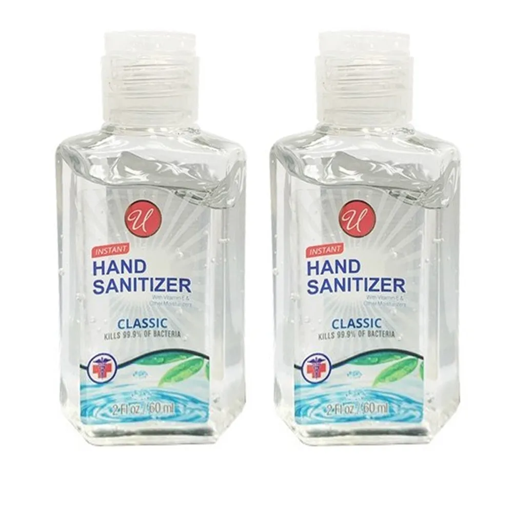 12 Pack Hand Sanitizers Gel Travel Size Kills 99.9% Bacteria Germs 2oz Vitamin E