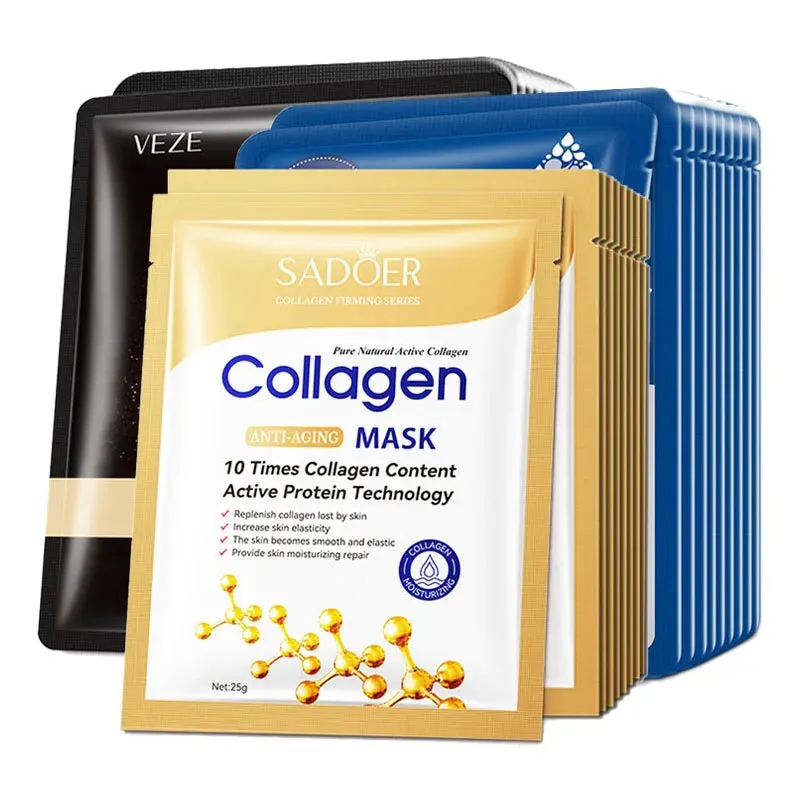 20 Hyaluronic Acid Collagen Face Masks Moisturizing Firming Hydrating