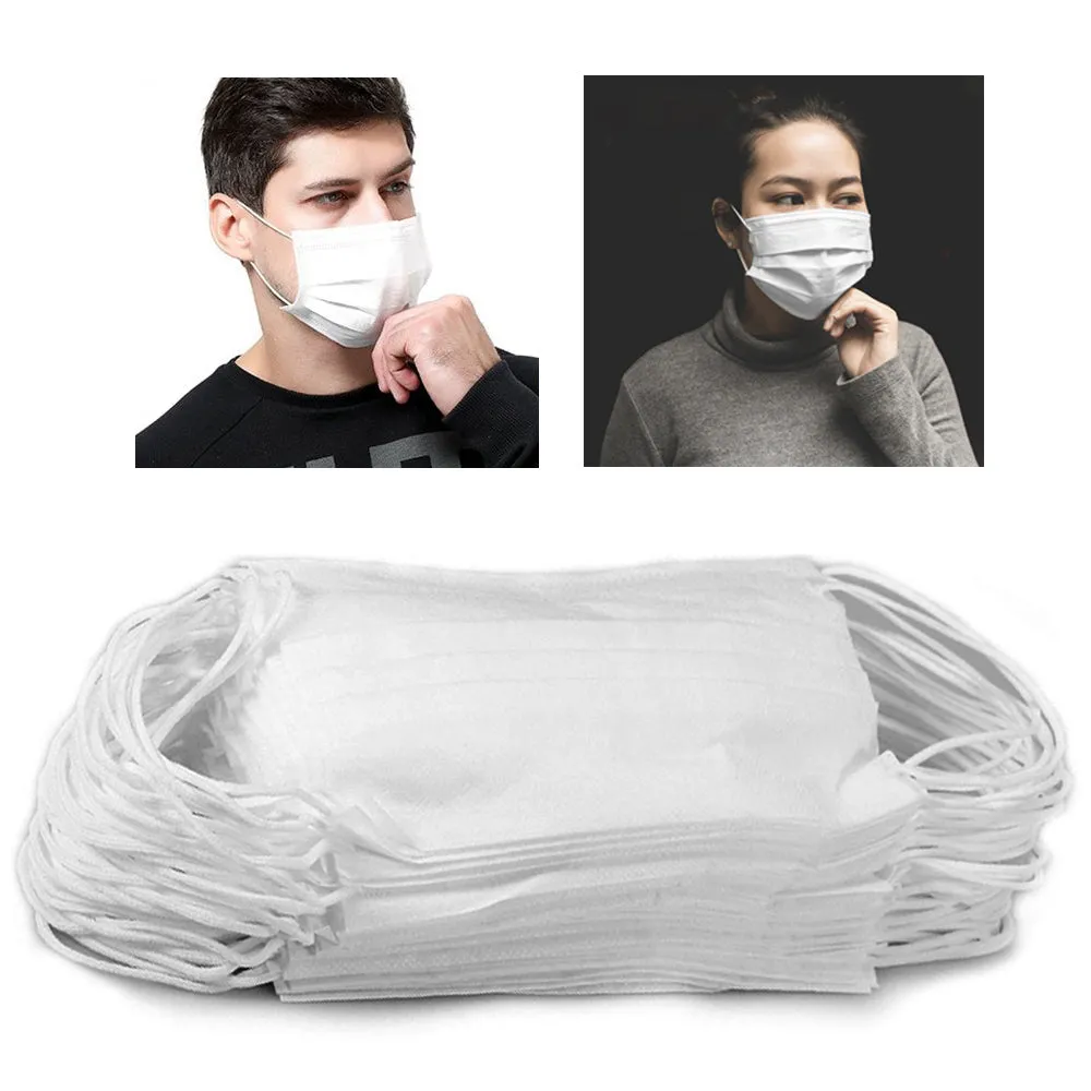 40 Disposable Face Mask Earloop Anti-Dust Mouth Cover Filter Medical Dental Nail