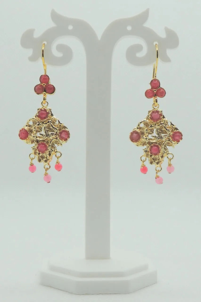 Devika Earrings In Pink
