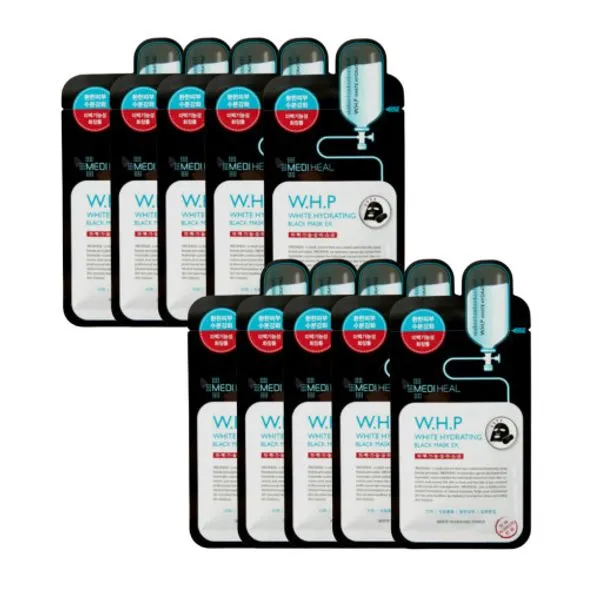 [Expiring soon] [MEDIHEAL] W.H.P White Hydrating Black Mask EX *10ea
