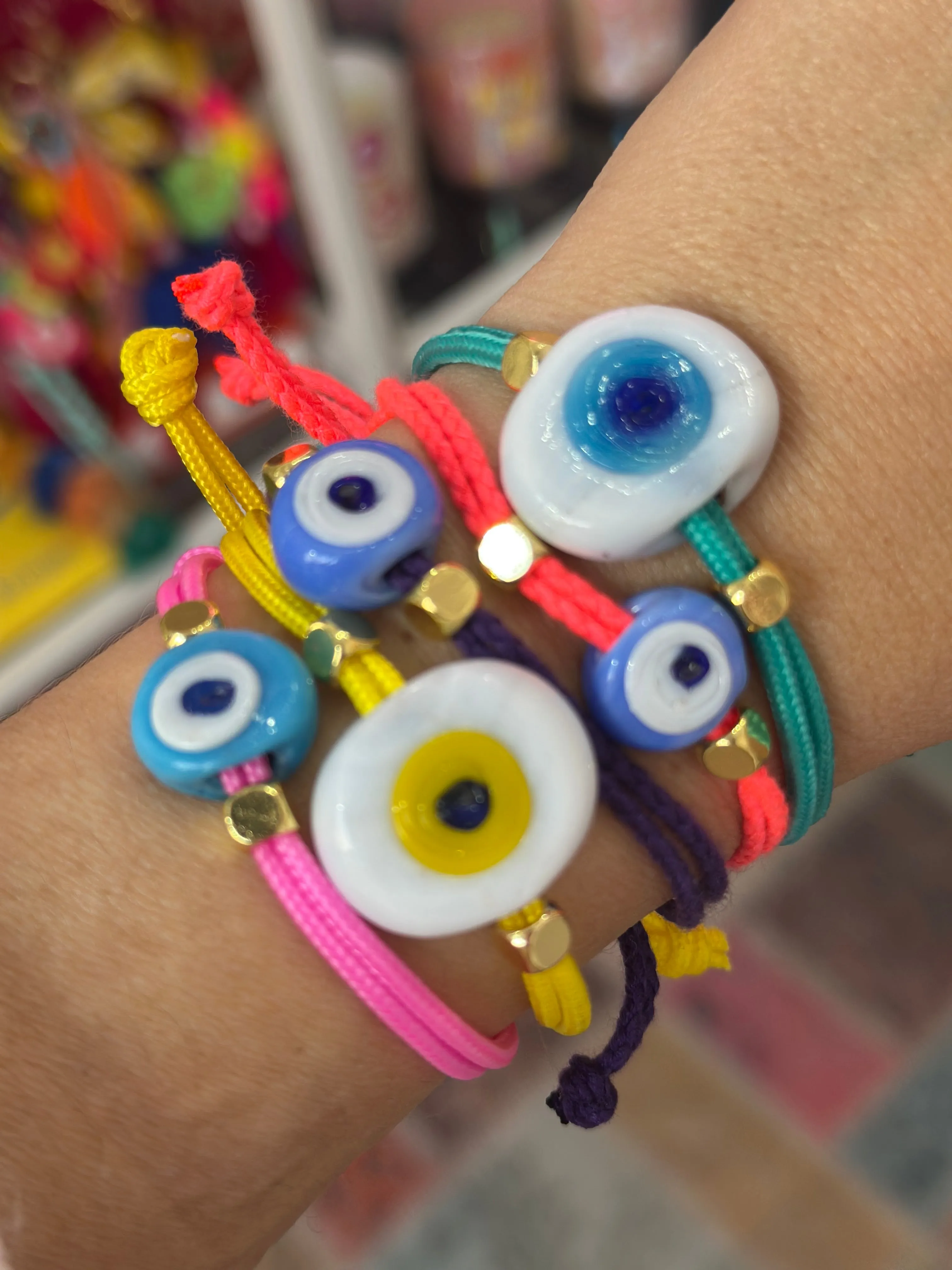 Greek eye bracelet orange big
