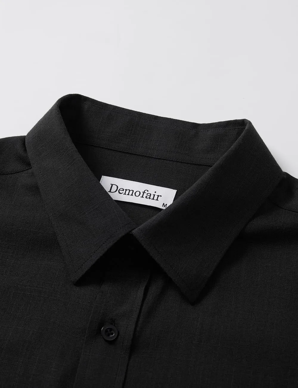 Men's Short Sleeve Button Down Shirt Cuban Collar Anti-Wrinkle Shirt Casual Summer Beach Shirt
